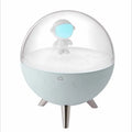 USB-powered cartoon night light LED with plastic shade in blue and white colour options