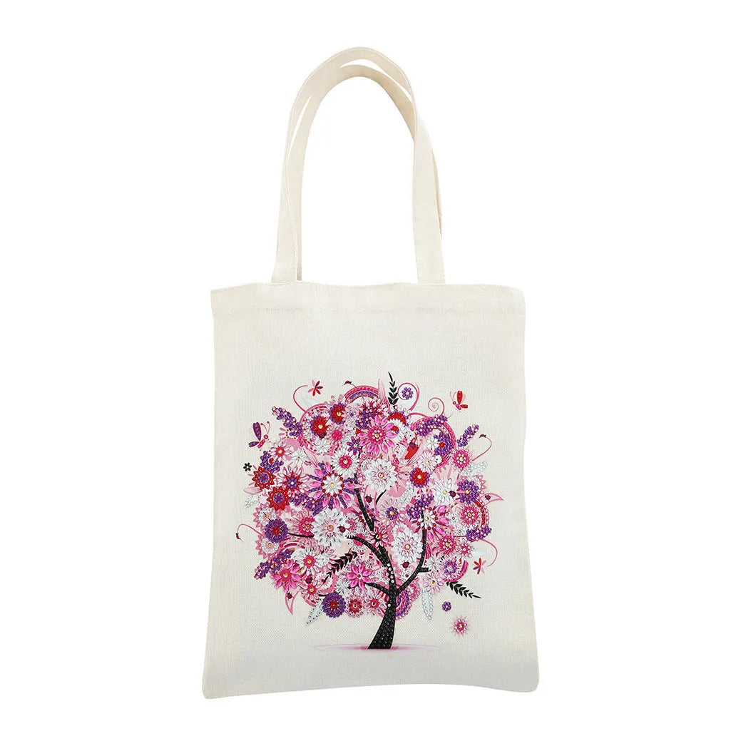 DIY diamond painting cotton tote bag 28x35cm with multiple style options