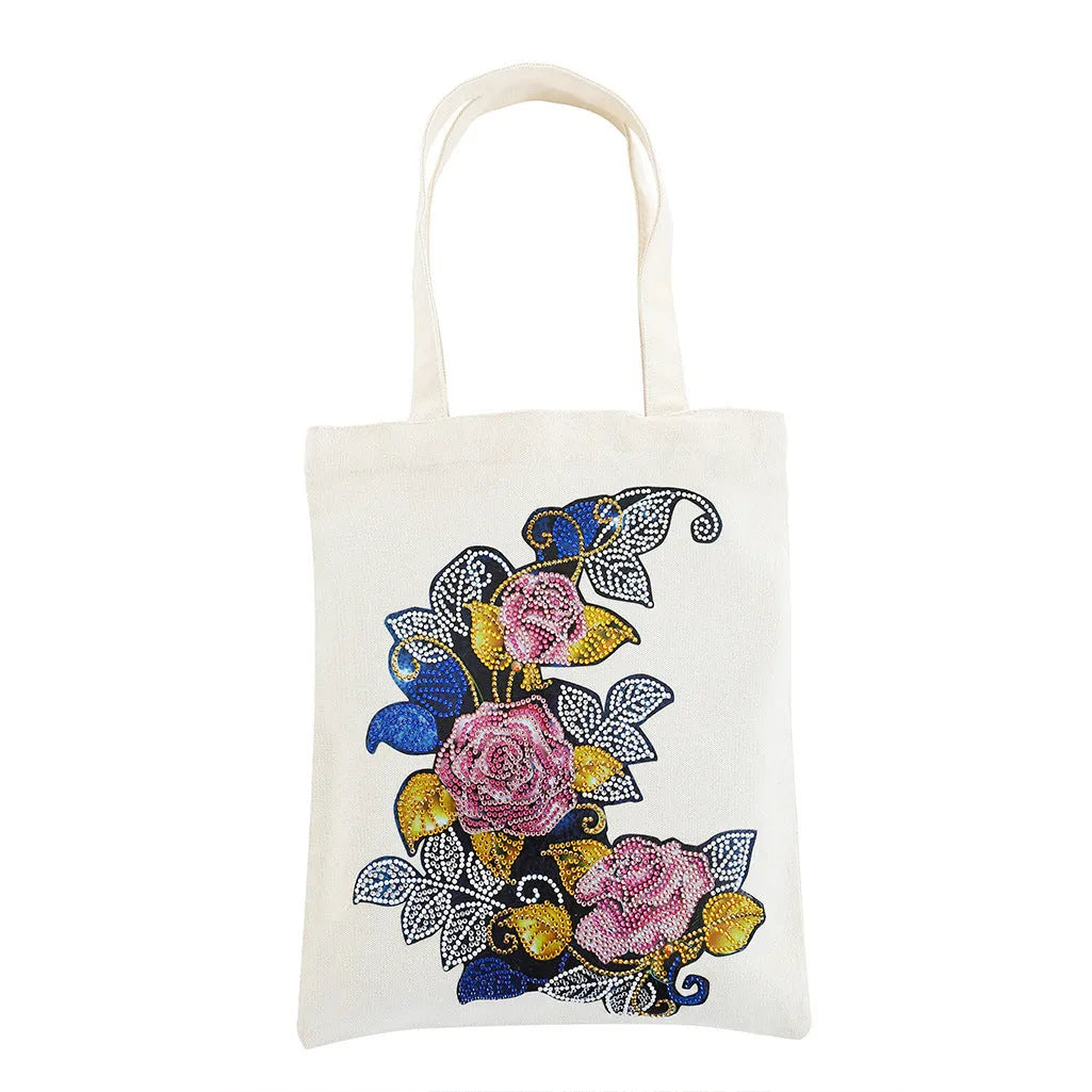 DIY diamond painting cotton tote bag 28x35cm with multiple style options