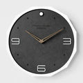 Nordic minimalist round wall clock with perforated design in 12 inch diameter