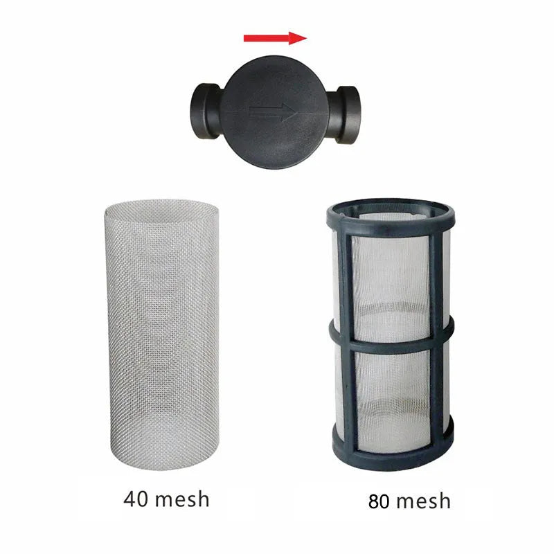 Y-type stainless steel mesh water pre-filter with plastic body for household sediment filtration