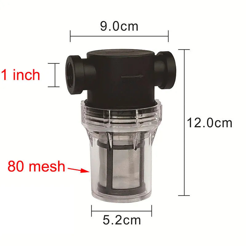 Y-type stainless steel mesh water pre-filter with plastic body for household sediment filtration