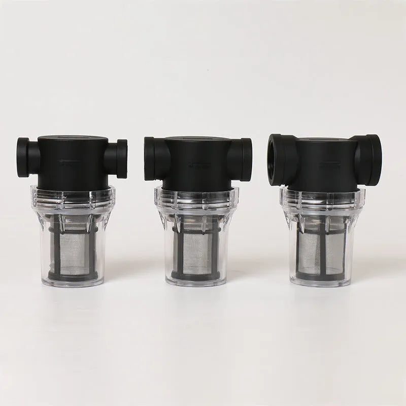 Y-type stainless steel mesh water pre-filter with plastic body for household sediment filtration
