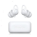 White silicone ear plug shown with individual packaging for noise reduction