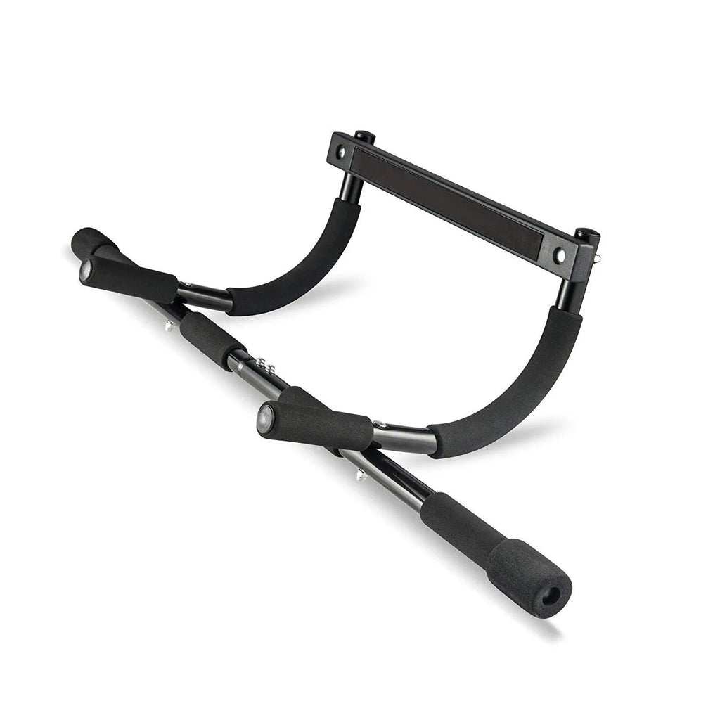 Black steel pipe wall-mounted indoor pull-up bar for home fitness