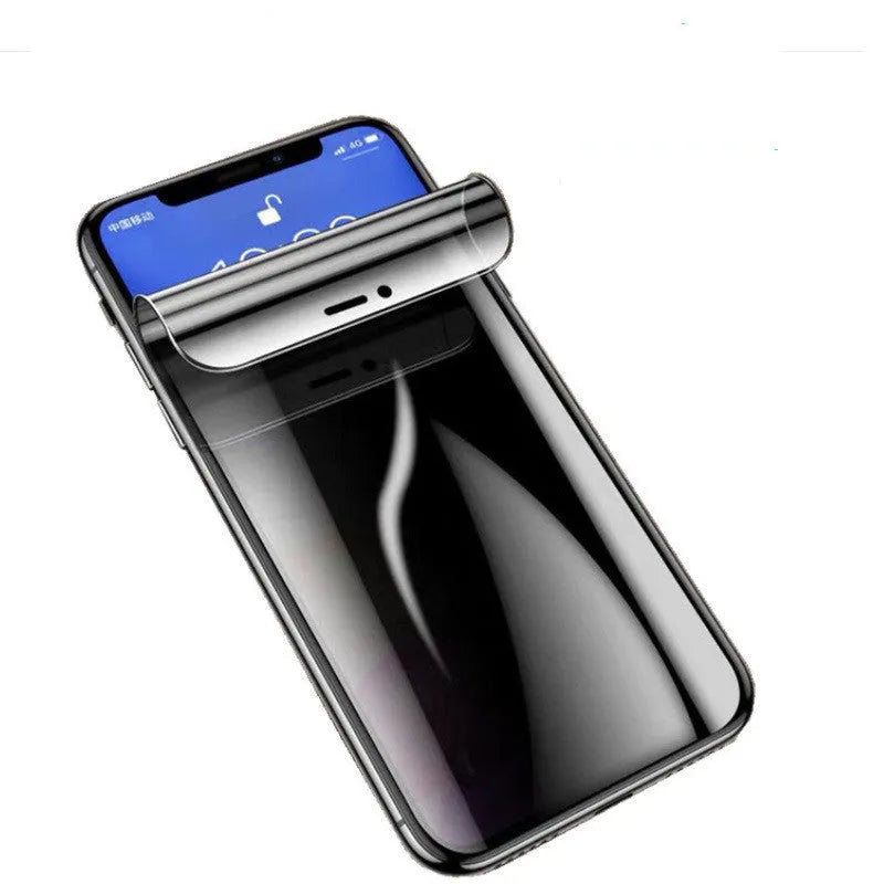 Privacy hydrogel film for Apple iPhone screen with anti-peeping and self-healing features