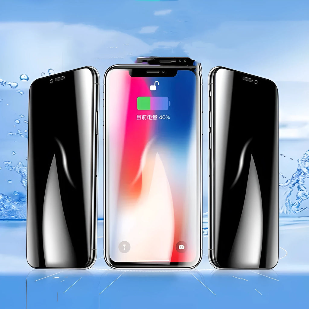 Privacy hydrogel film for Apple iPhone screen with anti-peeping and self-healing features