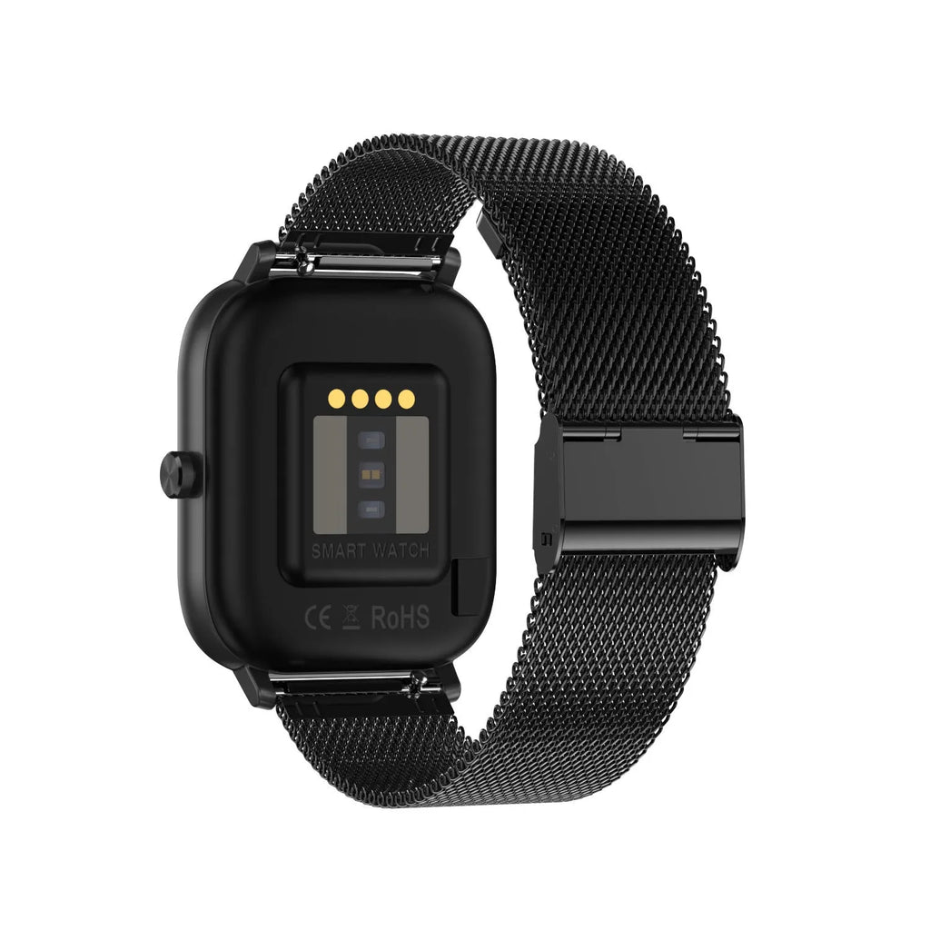 Smart bracelet with 1.54-inch touchscreen displaying ECG heart rate and blood pressure readings