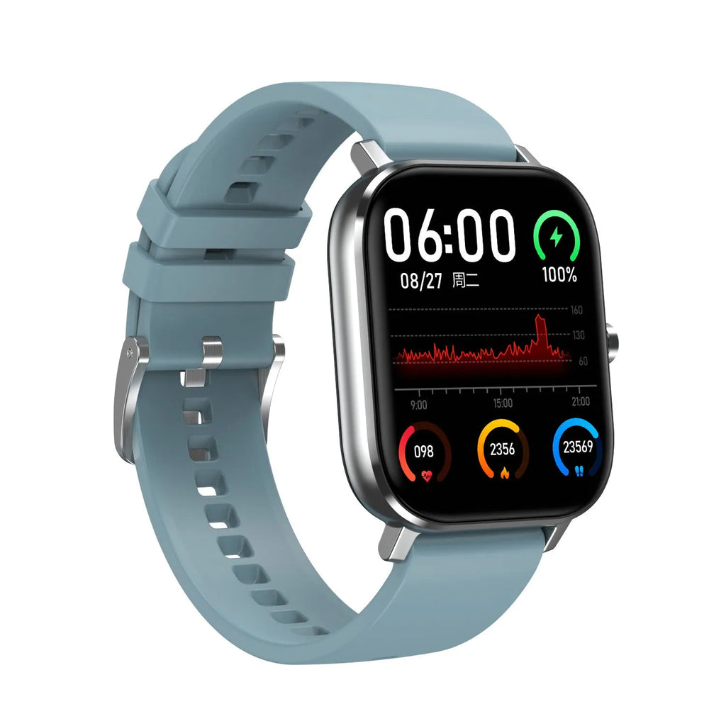 Smart bracelet with 1.54-inch touchscreen displaying ECG heart rate and blood pressure readings