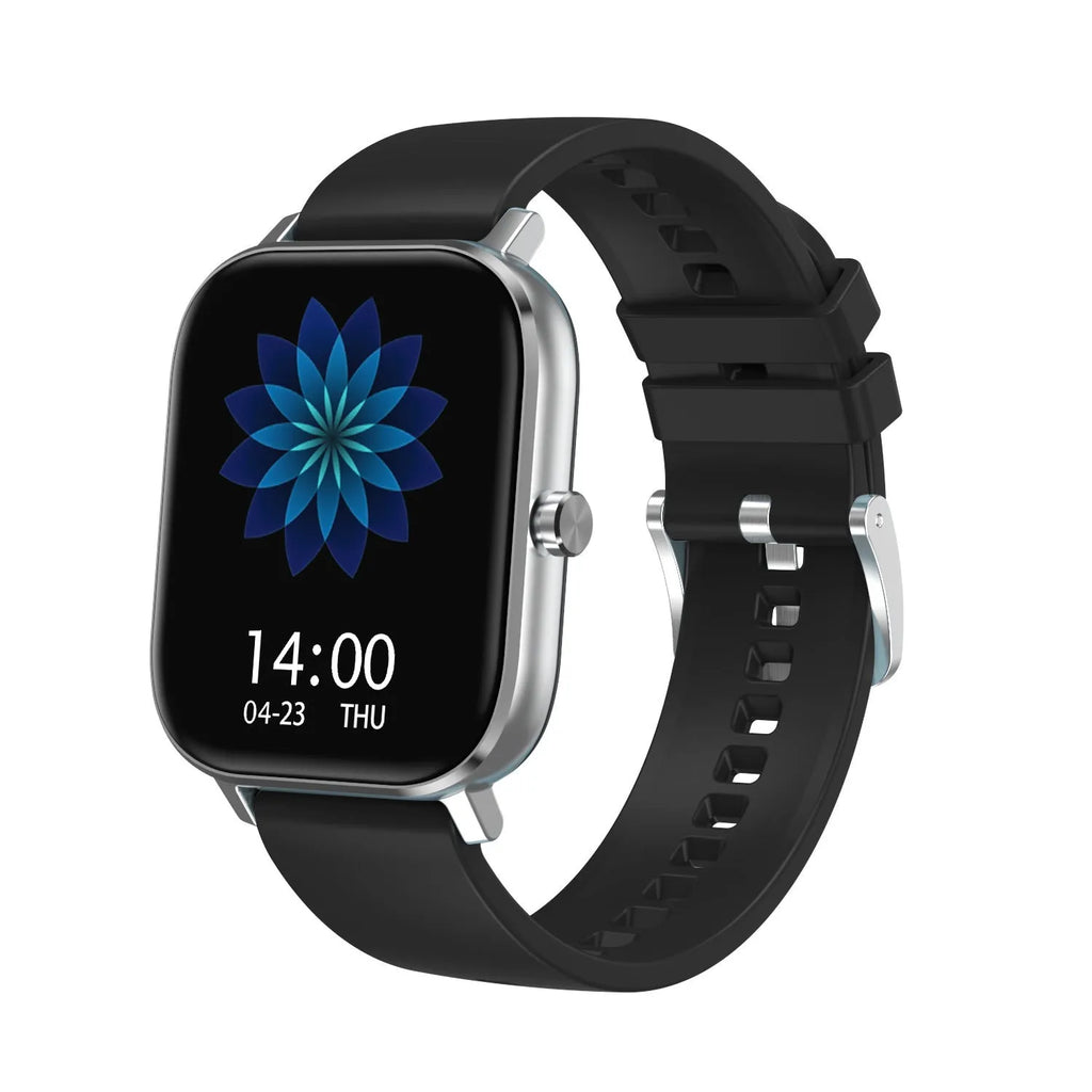 Smart bracelet with 1.54-inch touchscreen displaying ECG heart rate and blood pressure readings