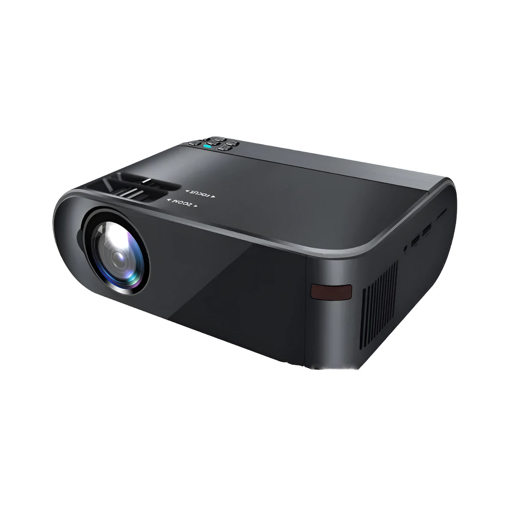 Portable Android WiFi projector with wireless mobile connectivity and 8K lens for home cinema use