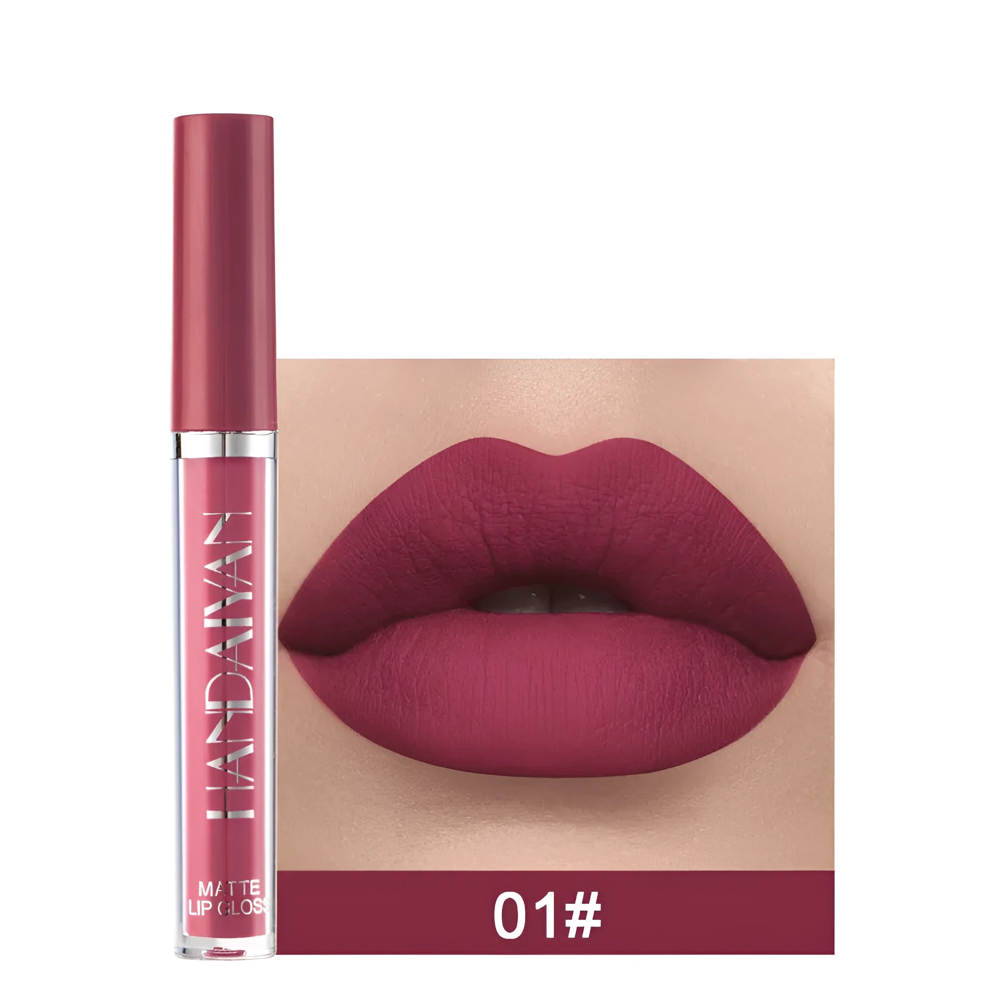 HANDAIYAN matte non-stick cup liquid lipstick in 2.5ml size with multiple colour options.