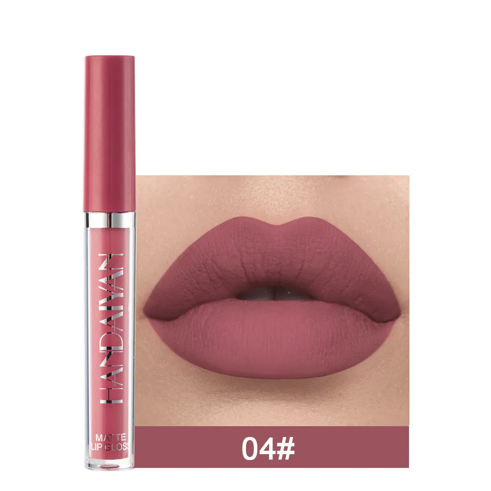 HANDAIYAN matte non-stick cup liquid lipstick in 2.5ml size with multiple colour options.