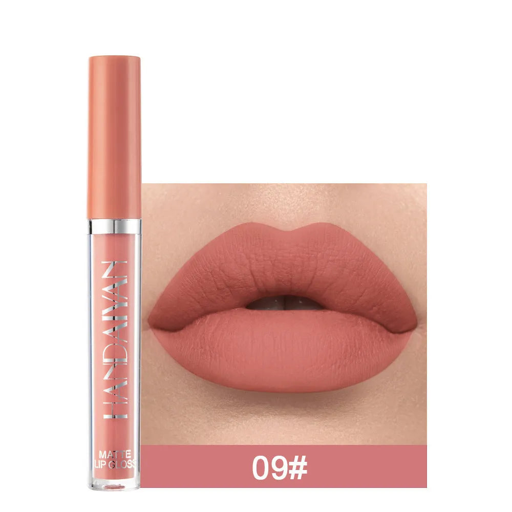 HANDAIYAN matte non-stick cup liquid lipstick in 2.5ml size with multiple colour options.