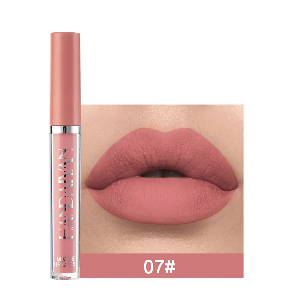 HANDAIYAN matte non-stick cup liquid lipstick in 2.5ml size with multiple colour options.