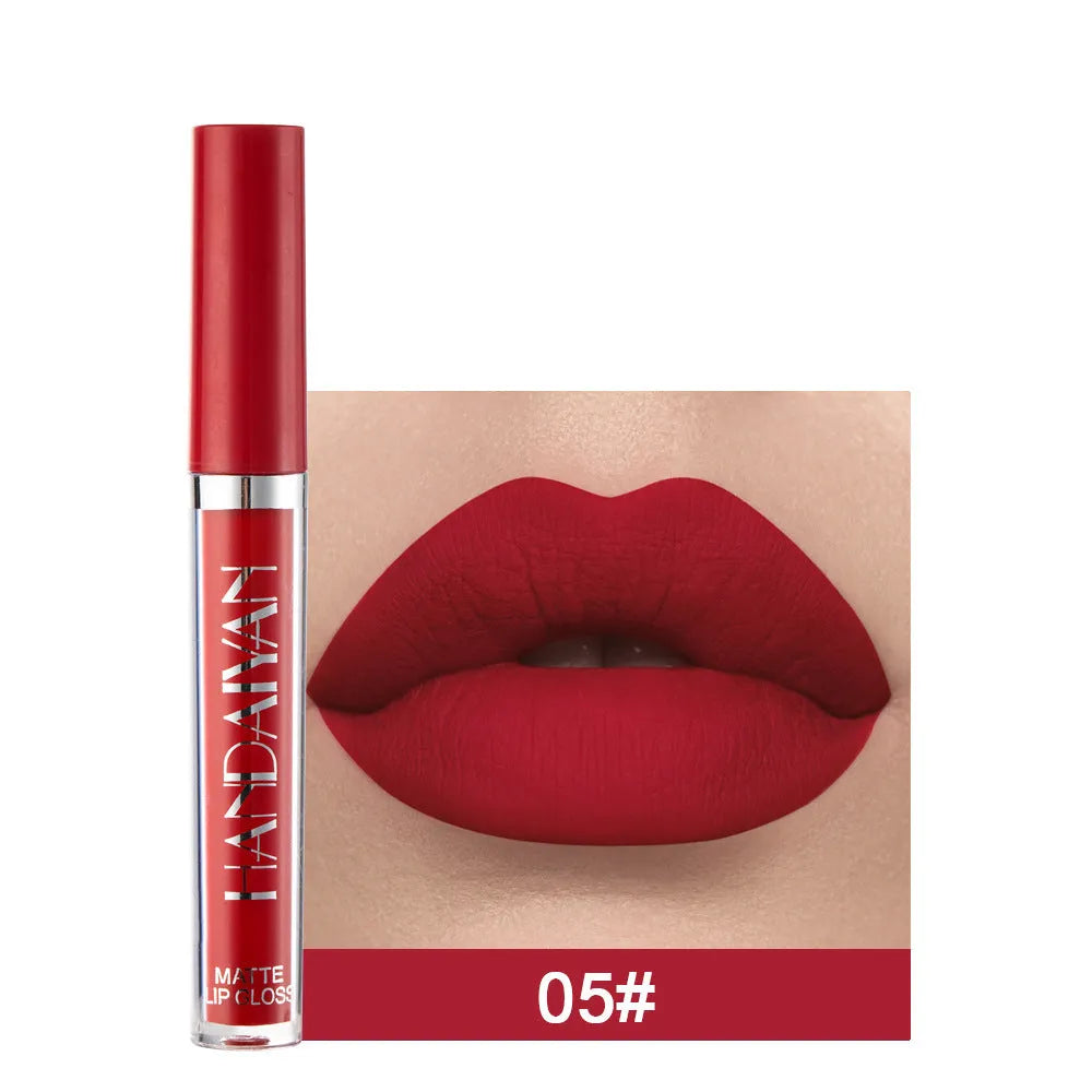 HANDAIYAN matte non-stick cup liquid lipstick in 2.5ml size with multiple colour options.