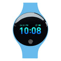 Smart watch with vibrating alarm and Bluetooth pedometer on wrist showing 0.66 inch screen