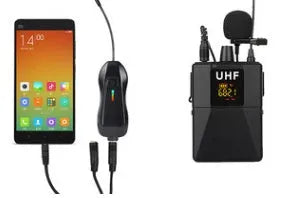 Little Bee X3 wireless lavalier microphone system in black with clip-on design