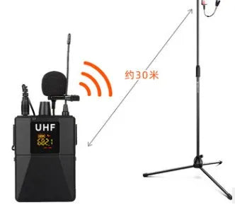 Little Bee X3 wireless lavalier microphone system in black with clip-on design