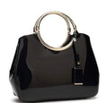 Women's polyester party handbag showing internal card slots and zipper pocket organisation