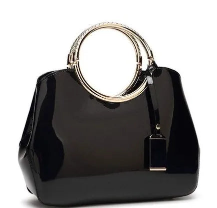 Women's polyester party handbag showing internal card slots and zipper pocket organisation