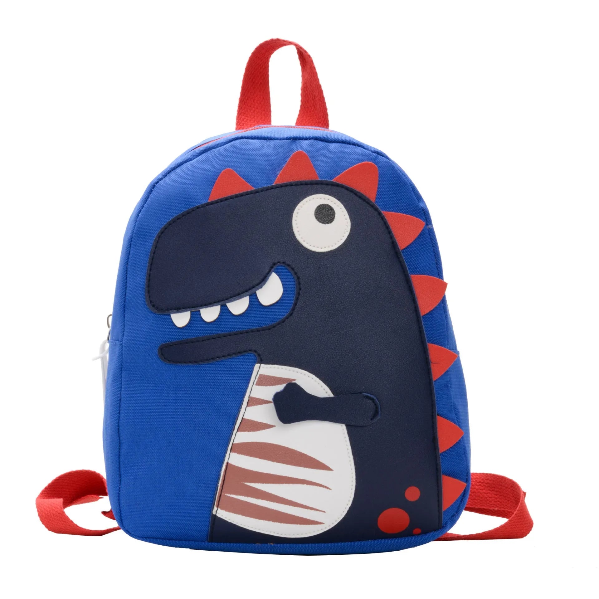 Small cloth animal backpack for kindergarten children, 26.5x24x10.5cm, with zipper pocket, available in multiple colours