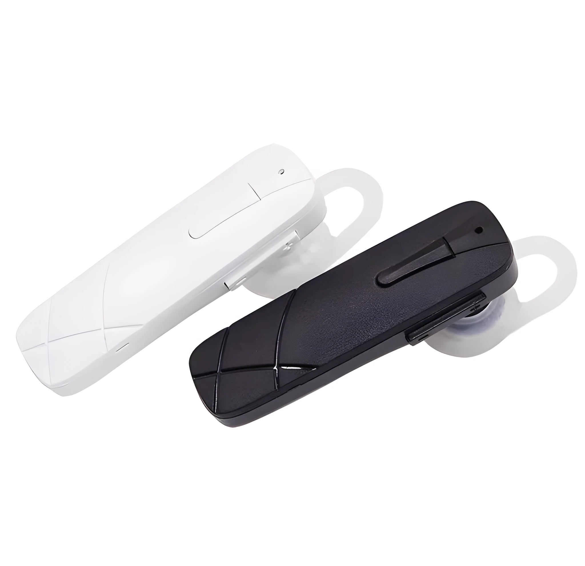 Mini Bluetooth wireless headset single earpiece in black or white with earplug design