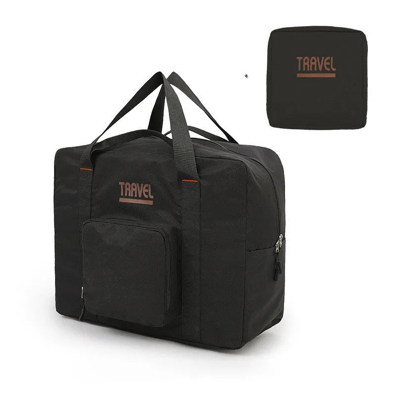 Cube-shaped travel storage bag in Oxford cloth with seal closure