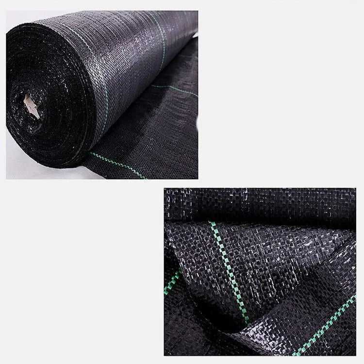 Black polyethylene weed control cloth for agricultural and greenhouse use in multiple size options