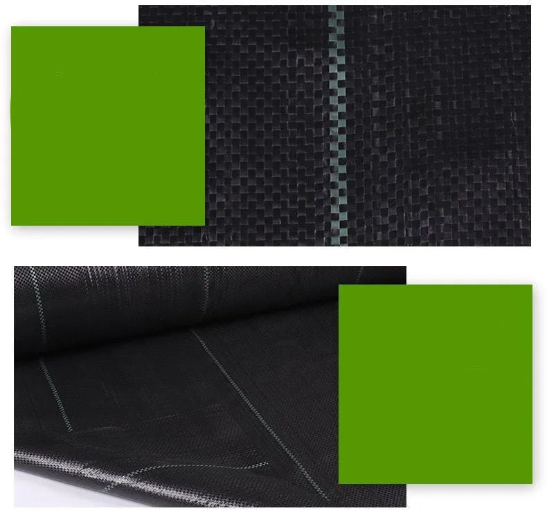 Black polyethylene weed control cloth for agricultural and greenhouse use in multiple size options