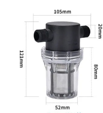 Y-type stainless steel mesh water pre-filter with plastic body for household sediment filtration