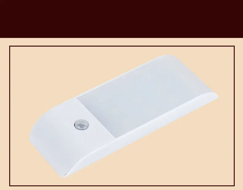 Rechargeable infrared sensor night light with 12 LED units and PVC shade