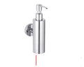 Stainless steel wall-mounted manual soap dispenser in brushed finish for commercial bathrooms