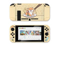 Nintendo Switch Lite controller inside a black PC hard protective case with silicone thumbstick sleeves.