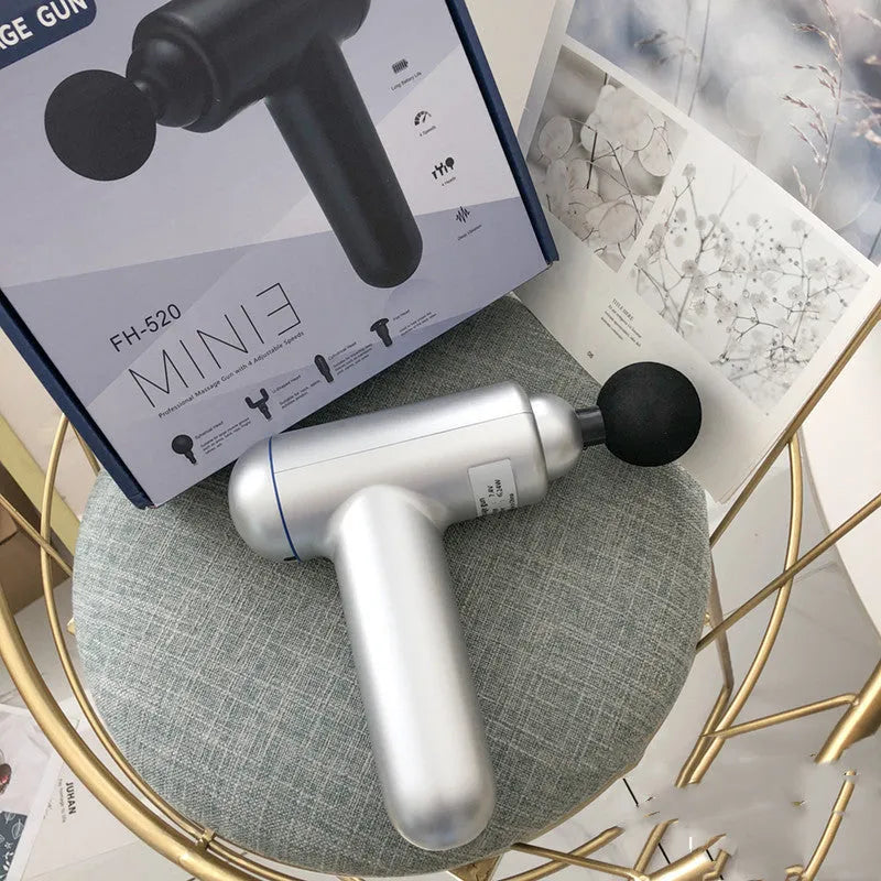 God fascia gun muscle massager in black colour with USB charging port