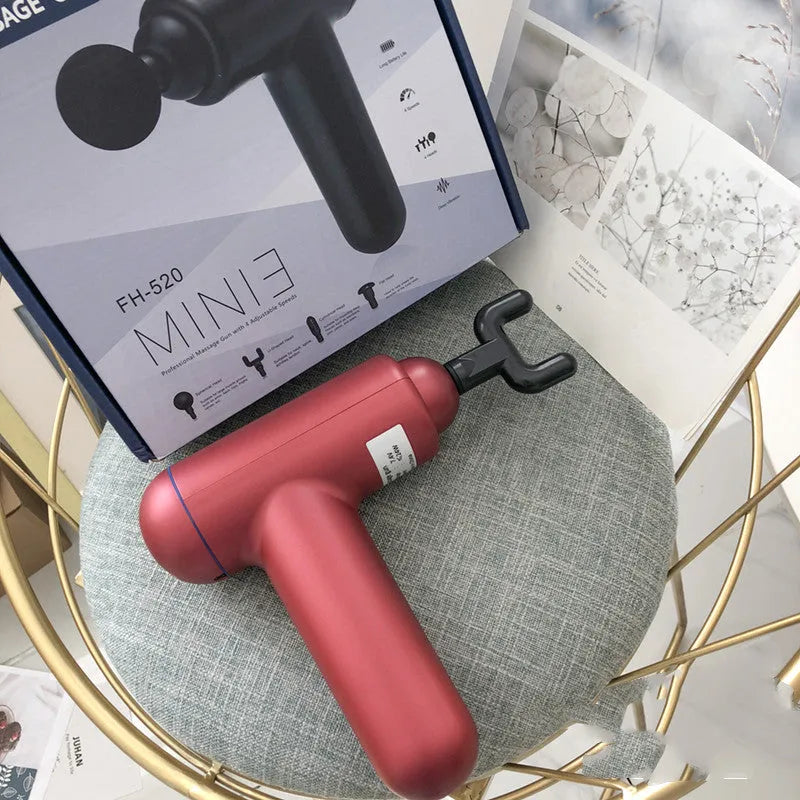 God fascia gun muscle massager in black colour with USB charging port