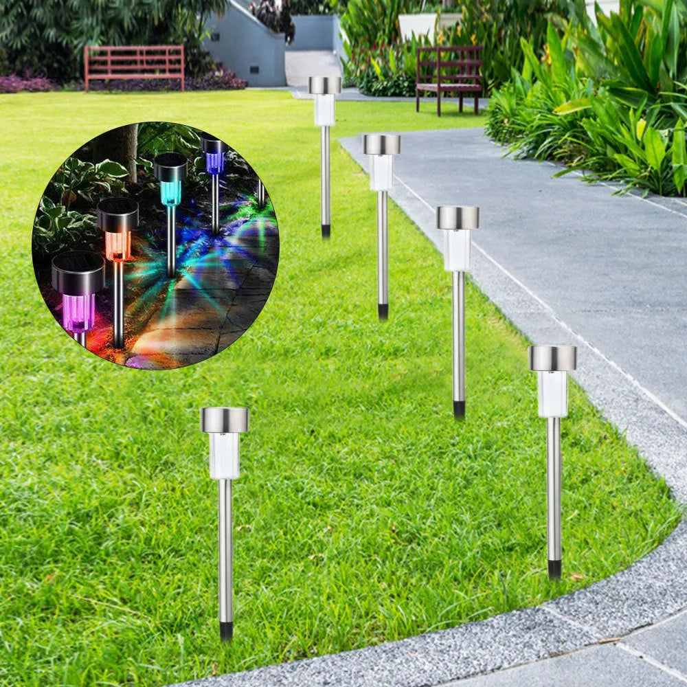 Stainless steel garden landscape light with pastoral style design showing dimensions