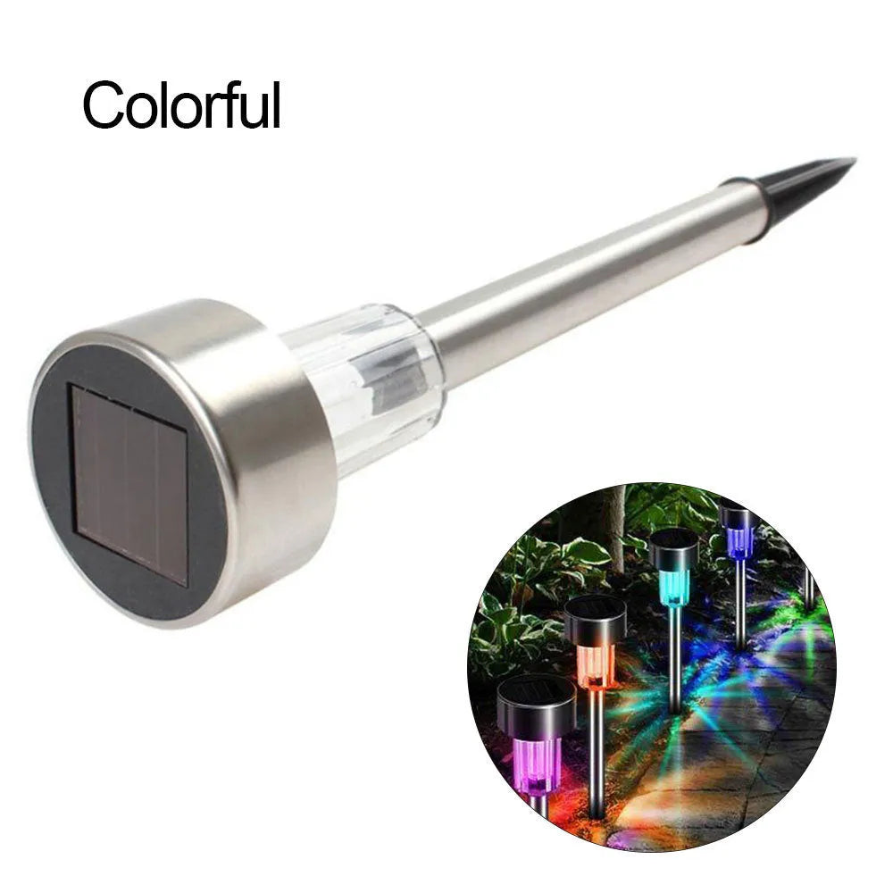 Stainless steel garden landscape light with pastoral style design showing dimensions