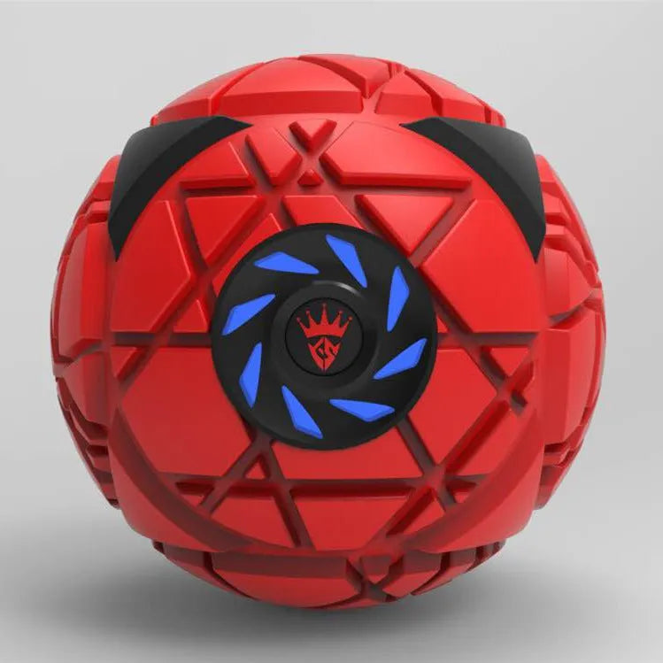 Electric fascia massage ball in red with 120mm diameter for fitness and sports recovery