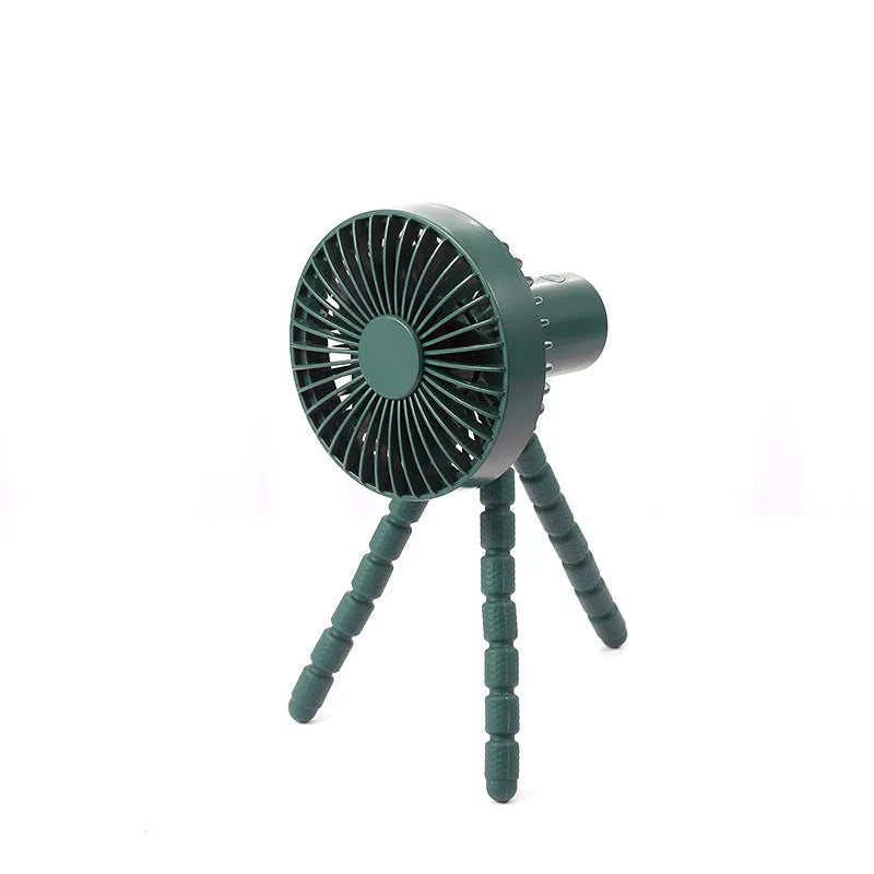 Mini desktop fan with adjustable octopus tripod and bending head in assorted colours