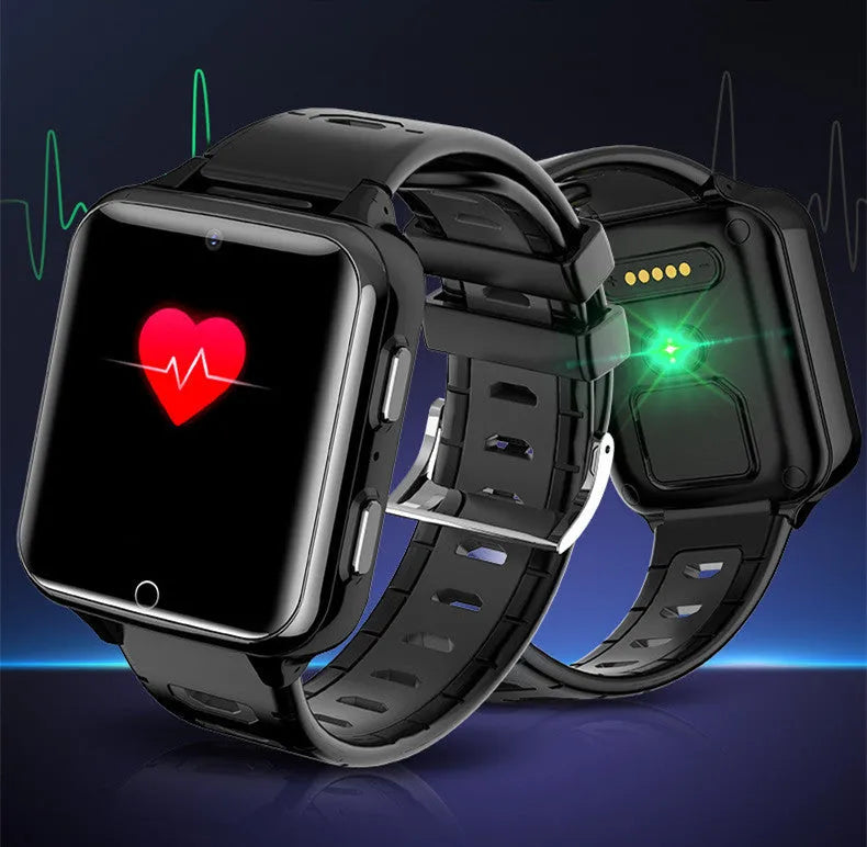 Children's smart watch with colour touch screen on a silicone wristband.