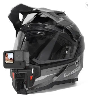 Black universal GoPro motorcycle helmet chin strap mount for action cameras
