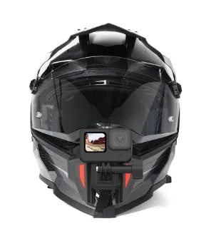 Black universal GoPro motorcycle helmet chin strap mount for action cameras