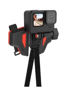 Black universal GoPro motorcycle helmet chin strap mount for action cameras