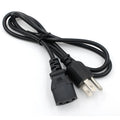 Black US plug power cord with 1.2m length and pure copper three-core construction