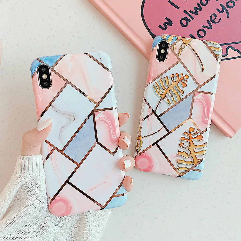 Soft silicone gel protective shell case for iPhone models 6 through 11 Pro Max in Style C.