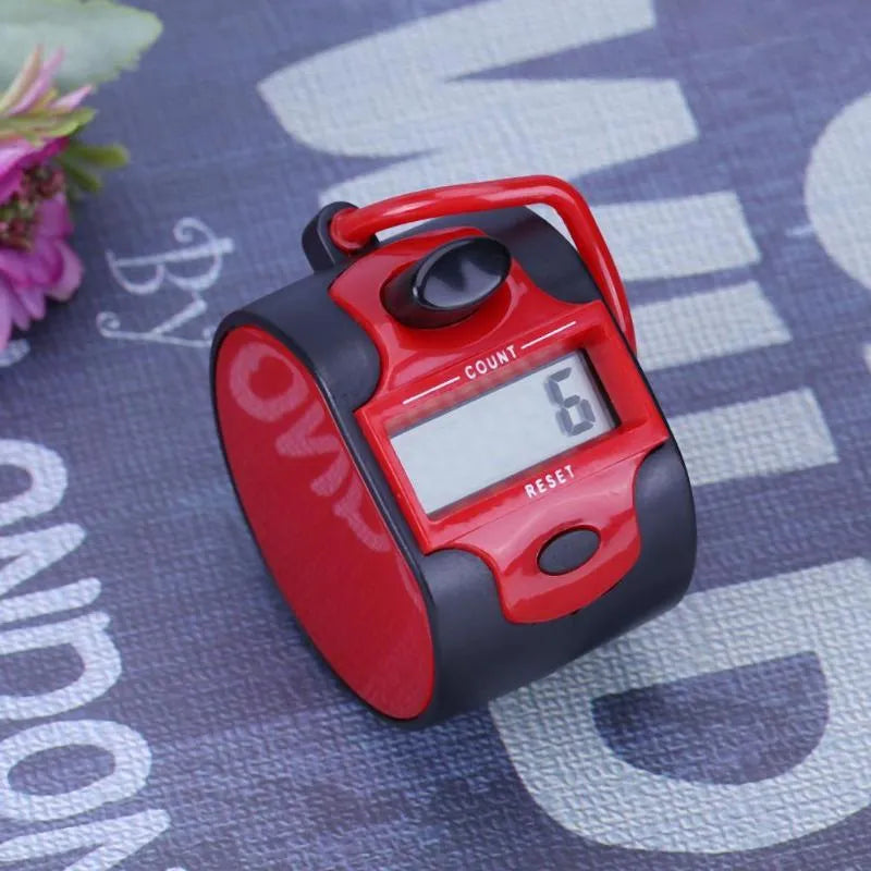 Handheld manual digital tally counter with LCD display for counting people flow statistics