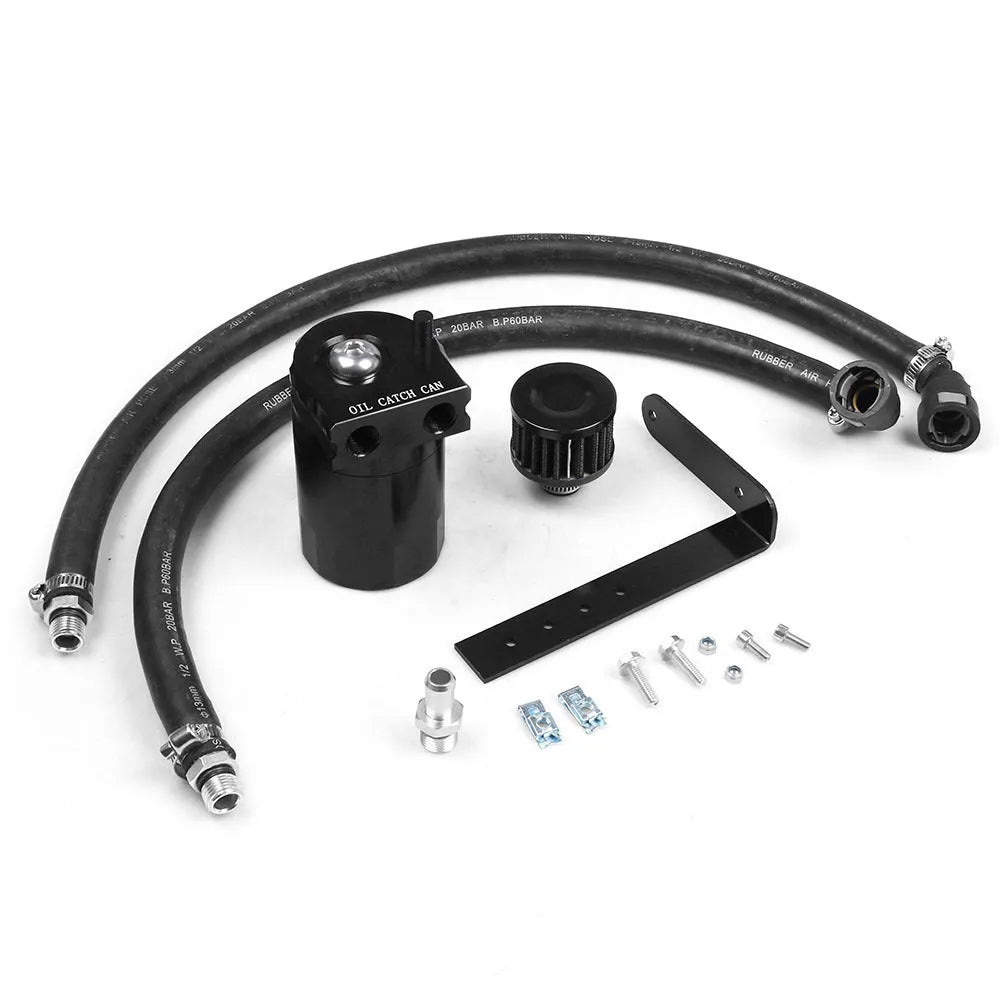 Aluminium alloy oil catch can for Ford Expedition in black, red, blue, and silver colour options