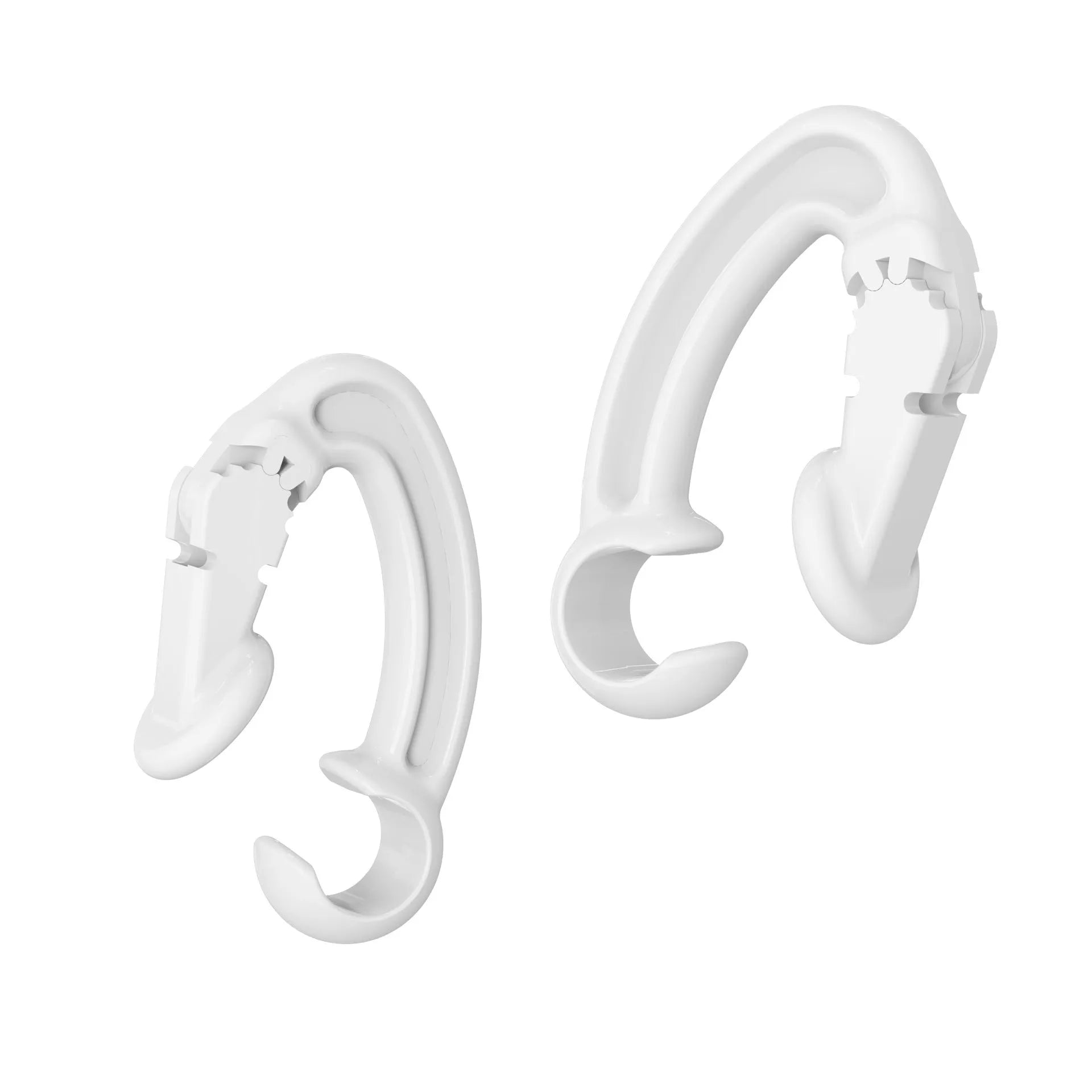 White anti-lost earphone clip attached to back of AirPods case