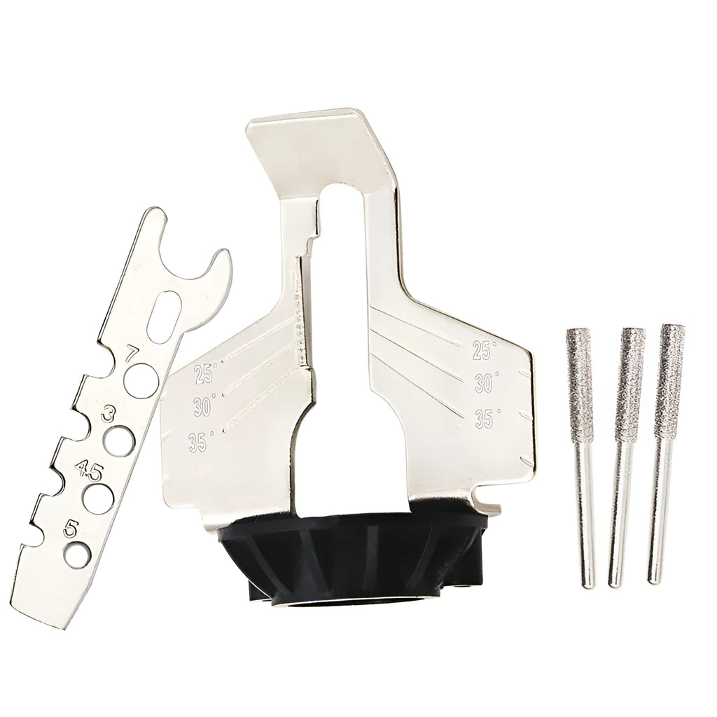 Silver-colour electric chain grinder accessories with metal construction for band saw blade sharpening